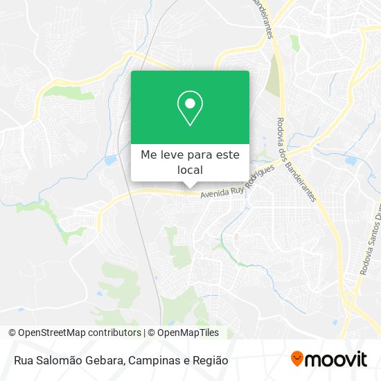 Rua Salomão Gebara mapa