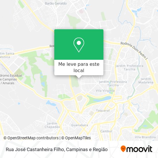 Rua José Castanheira Filho mapa