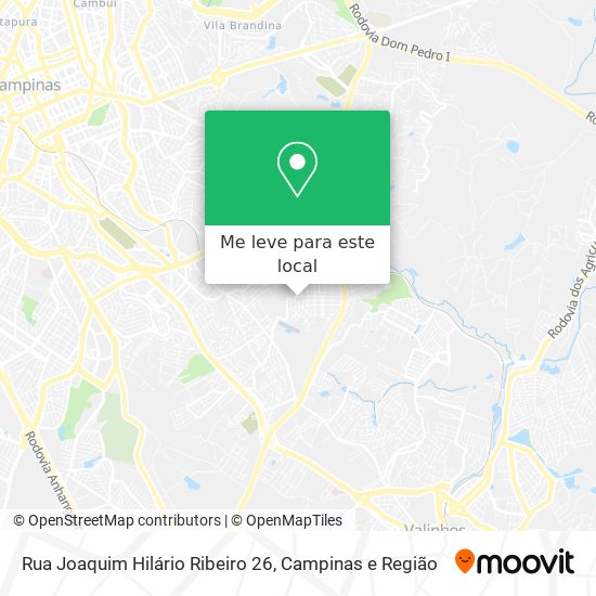 Rua Joaquim Hilário Ribeiro 26 mapa