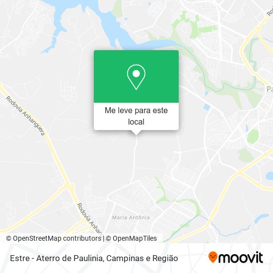 Estre - Aterro de Paulinia mapa