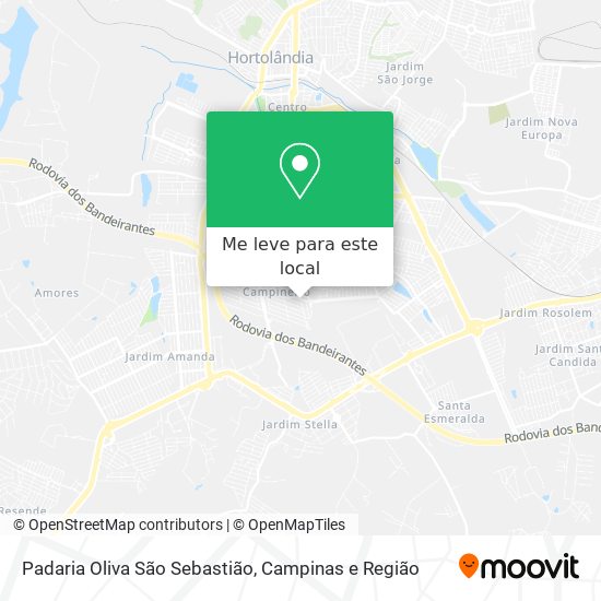 Padaria Oliva São Sebastião mapa