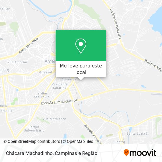 Chácara Machadinho mapa