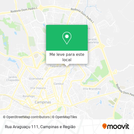 Rua Araguaçu 111 mapa