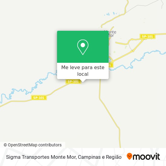 Sigma Transportes Monte Mor mapa