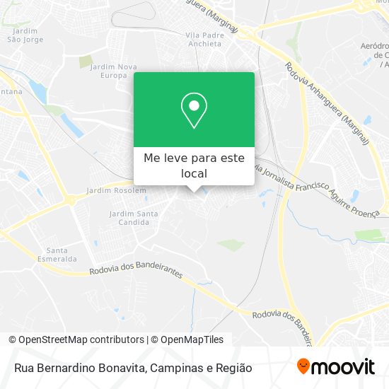 Rua Bernardino Bonavita mapa