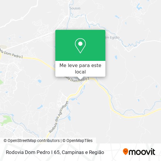 Rodovia Dom Pedro I 65 mapa