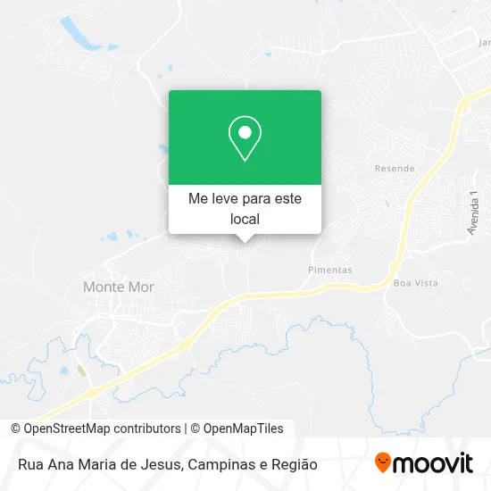 Rua Ana Maria de Jesus mapa