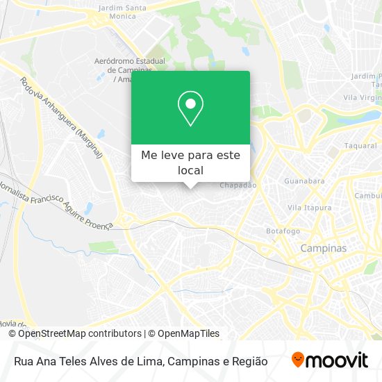 Rua Ana Teles Alves de Lima mapa