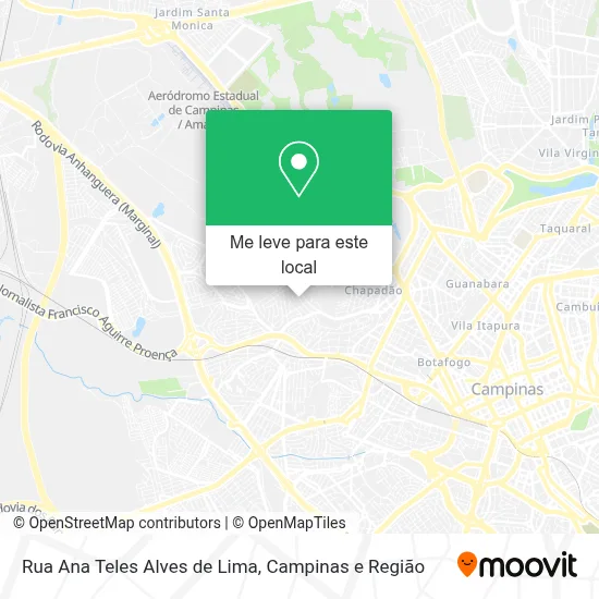 Rua Ana Teles Alves de Lima mapa
