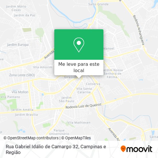 Rua Gabriel Idálio de Camargo 32 mapa
