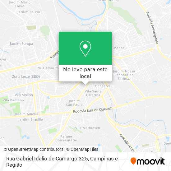 Rua Gabriel Idálio de Camargo 325 mapa