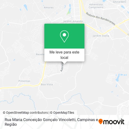 Rua Maria Conceição Gonçalo Vincoletti mapa