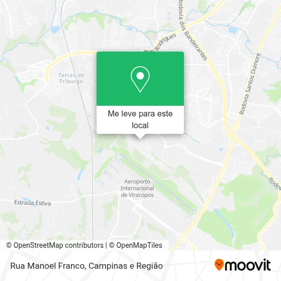 Rua Manoel Franco mapa