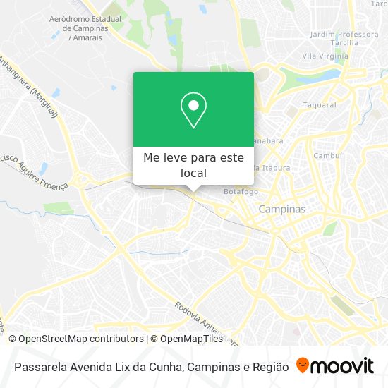 Passarela Avenida Lix da Cunha mapa