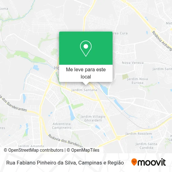 Rua Fabiano Pinheiro da Silva mapa