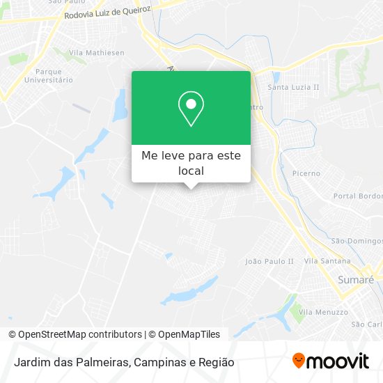 Jardim das Palmeiras mapa