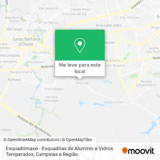 Esquadrimaxxi - Esquadrias de Alumínio e Vidros Temperados mapa