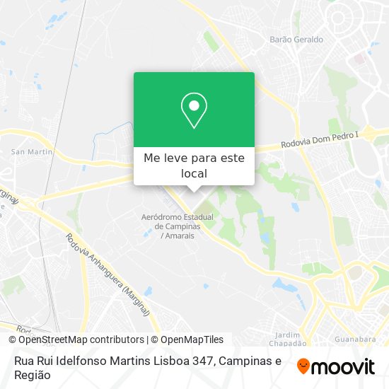 Rua Rui Idelfonso Martins Lisboa 347 mapa