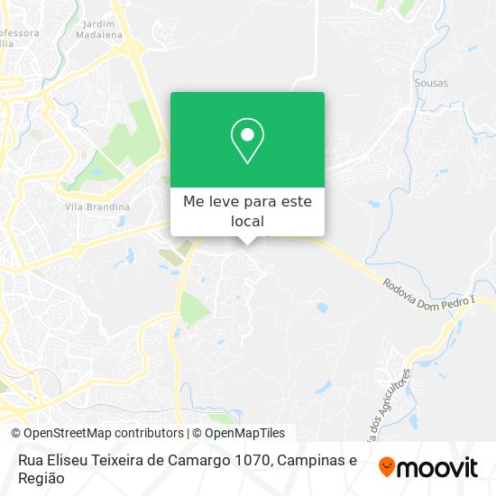 Rua Eliseu Teixeira de Camargo 1070 mapa