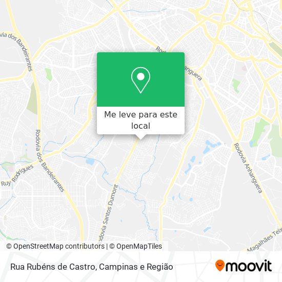 Rua Rubéns de Castro mapa