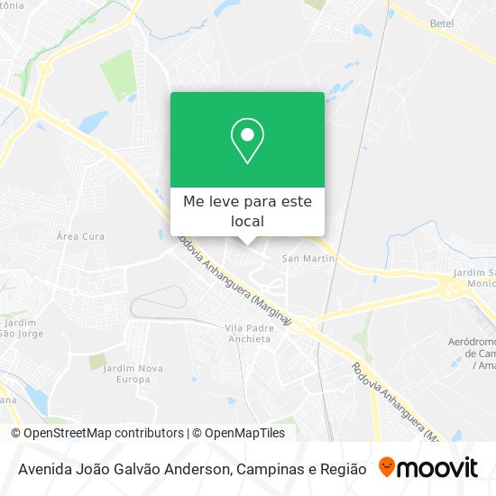 Avenida João Galvão Anderson mapa