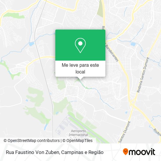Rua Faustino Von Zuben mapa