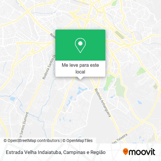 Estrada Velha Indaiatuba mapa