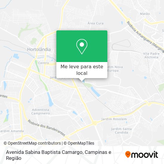 Avenida Sabina Baptista Camargo mapa