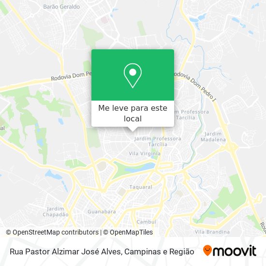 Rua Pastor Alzimar José Alves mapa