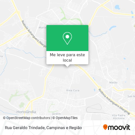 Rua Geraldo Trindade mapa