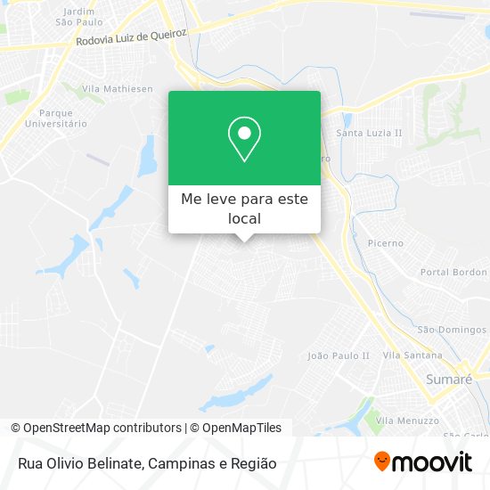 Rua Olivio Belinate mapa