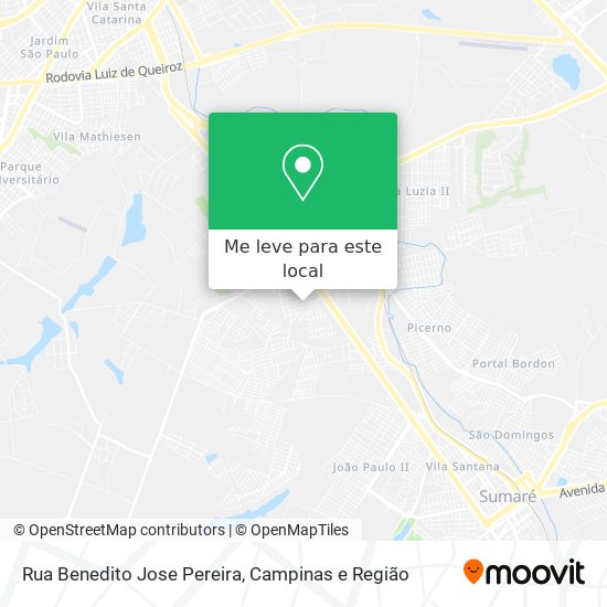 Rua Benedito Jose Pereira mapa