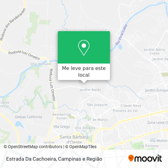 Estrada Da Cachoeira mapa