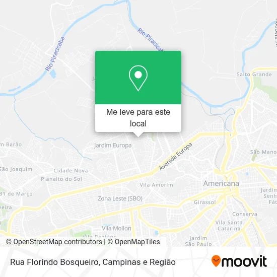 Rua Florindo Bosqueiro mapa