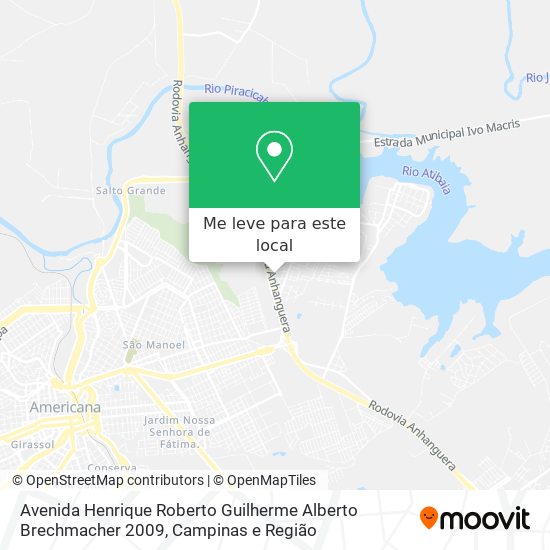 Avenida Henrique Roberto Guilherme Alberto Brechmacher 2009 mapa