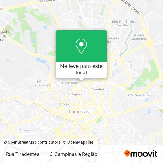 Rua Tiradentes 1116 mapa