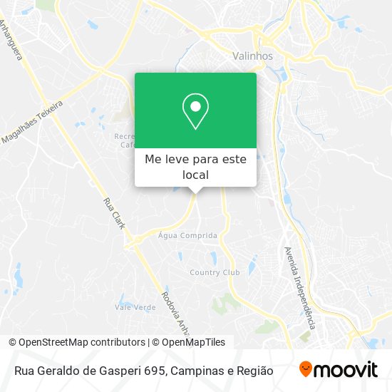 Rua Geraldo de Gasperi 695 mapa