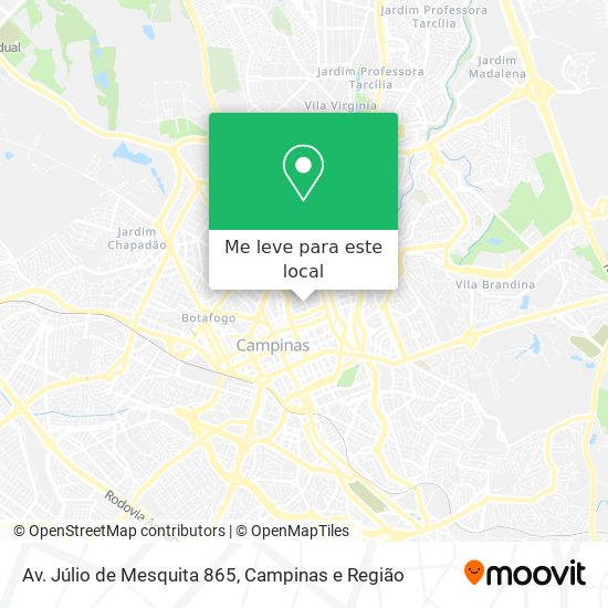 Av. Júlio de Mesquita 865 mapa