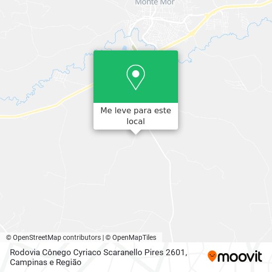 Rodovia Cônego Cyriaco Scaranello Pires 2601 mapa