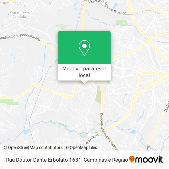 Rua Doutor Dante Erbolato 1631 mapa