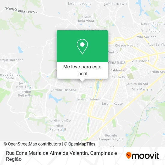Rua Edna Maria de Almeida Valentin mapa