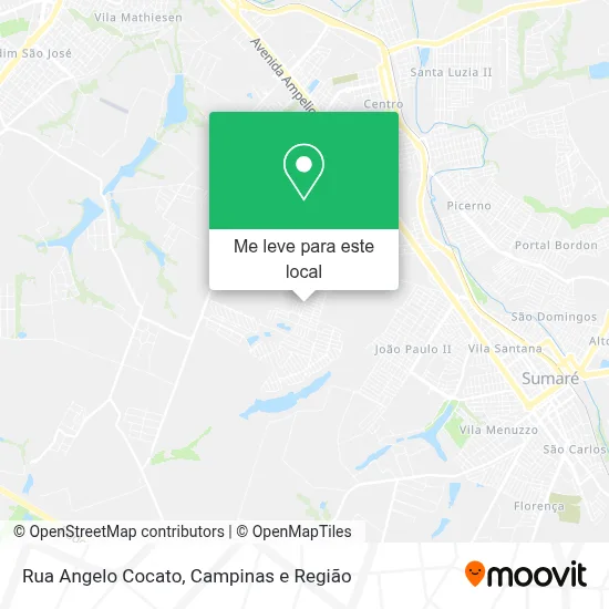 Rua Angelo Cocato mapa