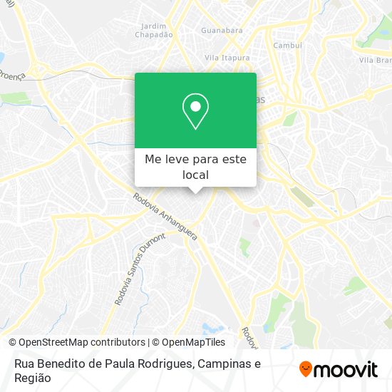 Rua Benedito de Paula Rodrigues mapa