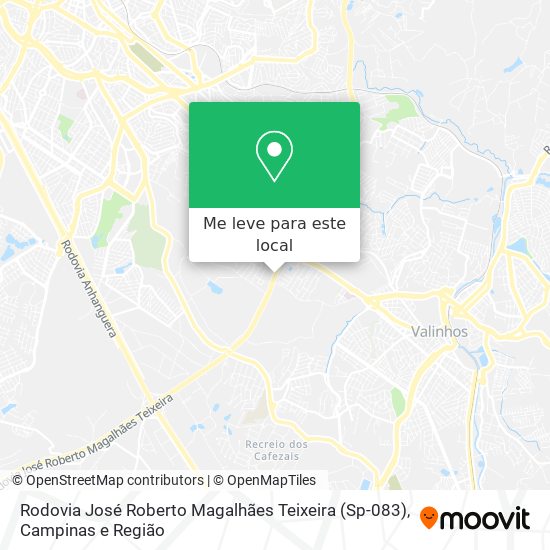 Rodovia José Roberto Magalhães Teixeira (Sp-083) mapa