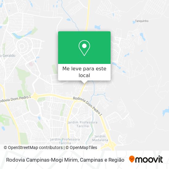 Rodovia Campinas-Mogi Mirim mapa