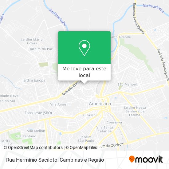 Rua Hermínio Saciloto mapa