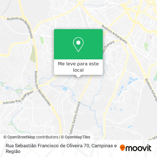 Rua Sebastião Francisco de Oliveira 70 mapa