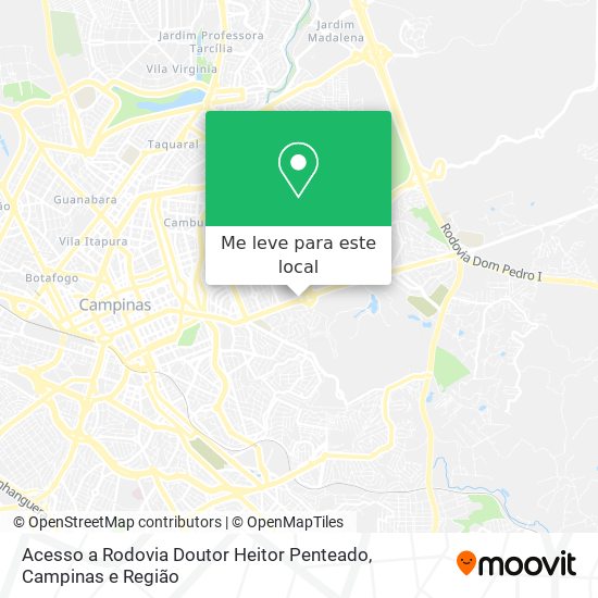 Acesso a Rodovia Doutor Heitor Penteado mapa