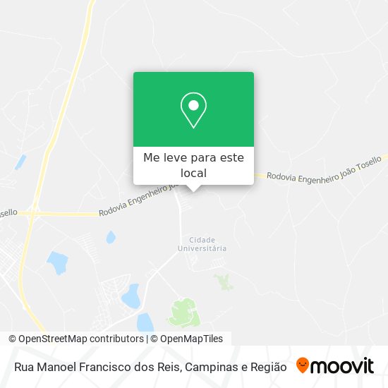 Rua Manoel Francisco dos Reis mapa