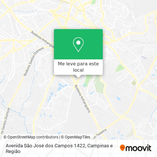 Avenida São José dos Campos 1422 mapa